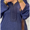 كندورة-مغربية-مطرزة-بثوب-روزا
